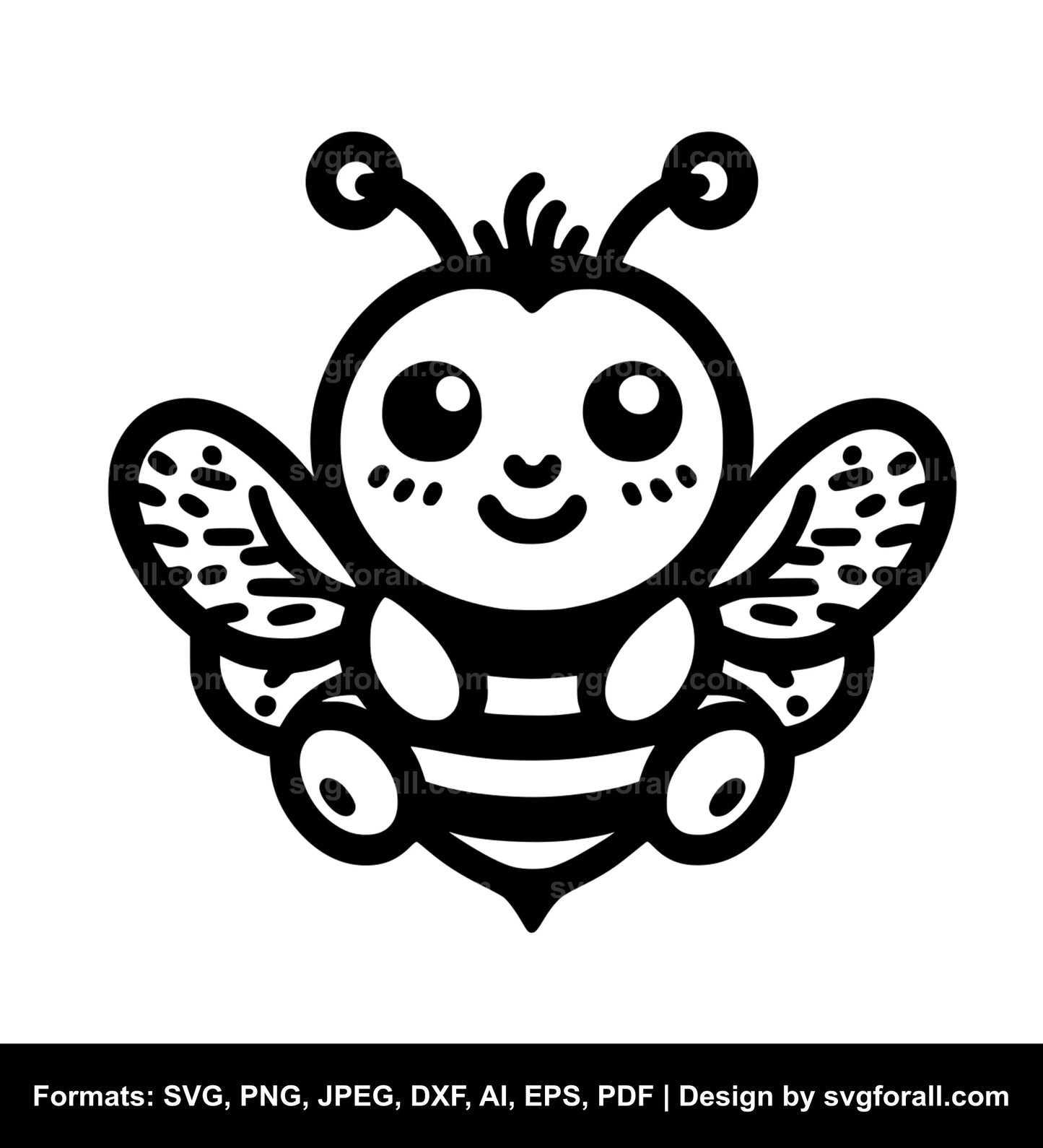 Baby Bee SVG PNG