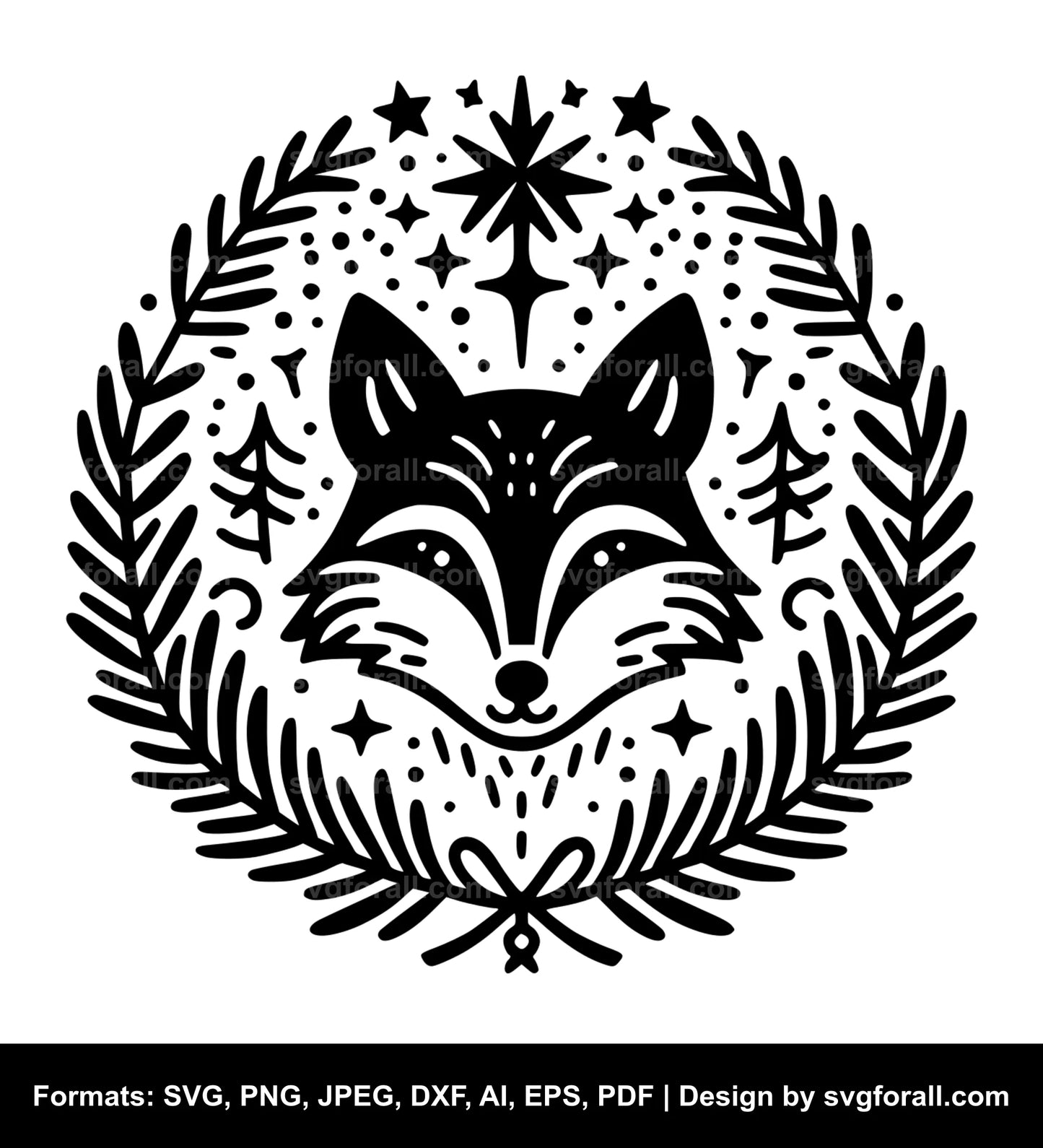 Christmas Fox Cricut SVG