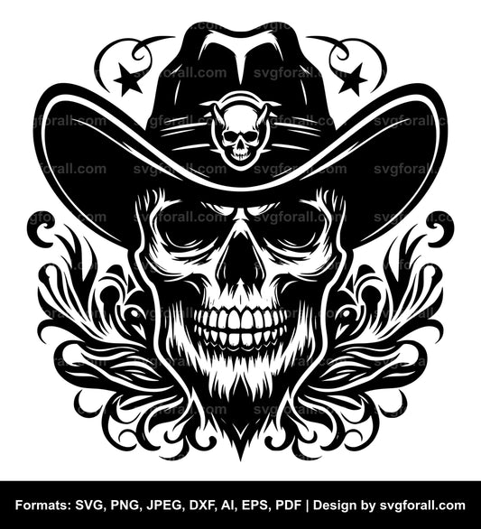 Cowboy Skull SVG File