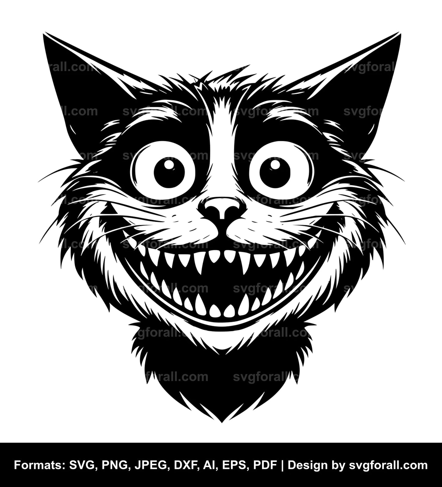 Crazy Cat SVG Vector