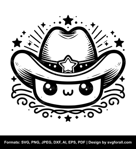 Cute Cowboy Hat SVG