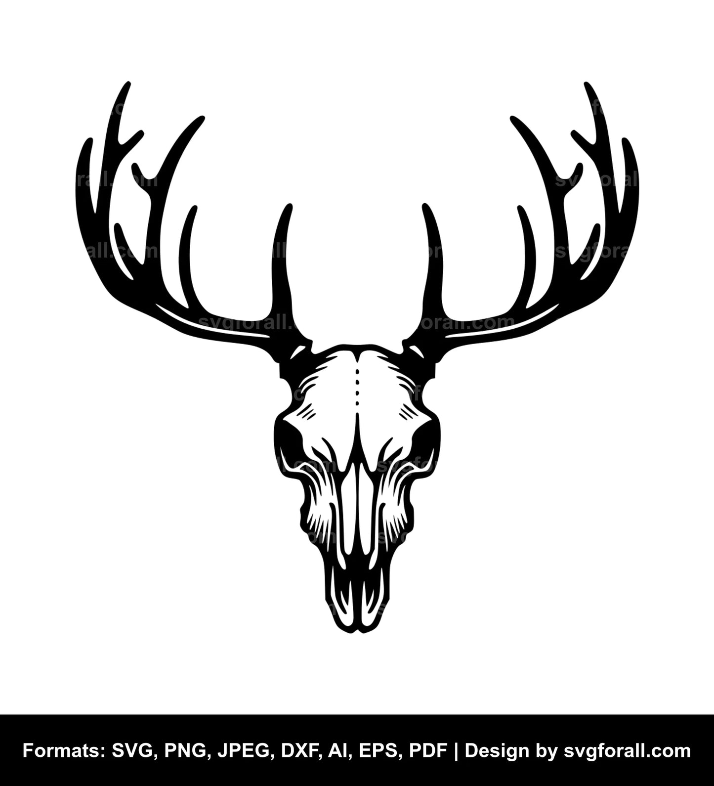 Deer Skull Vector SVG