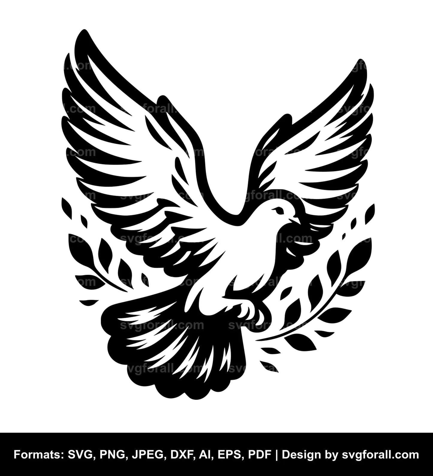 Dove Bird Flying Vector SVG