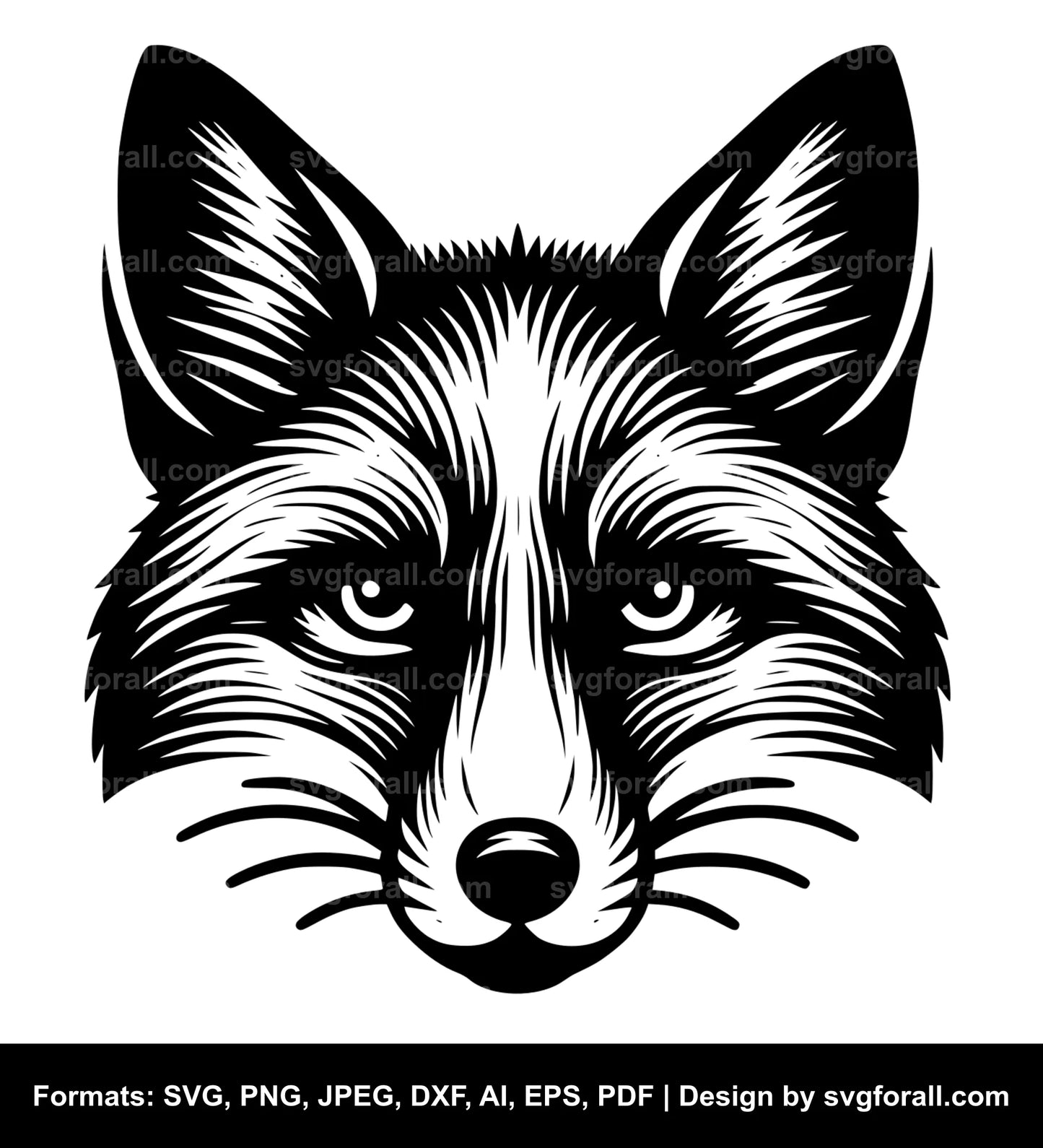 Fox Face SVG Vector