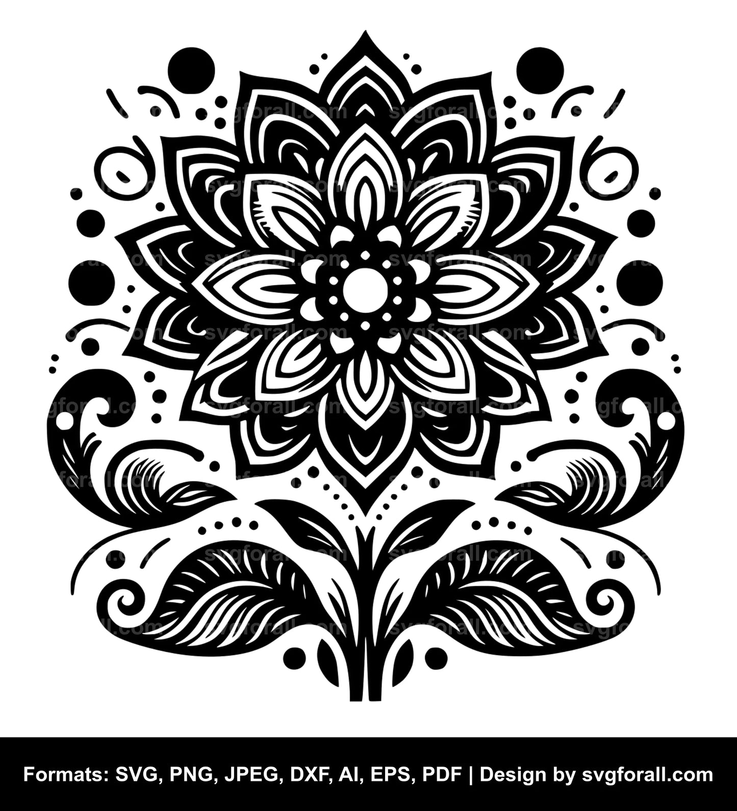 Groovy Flower SVG Vector