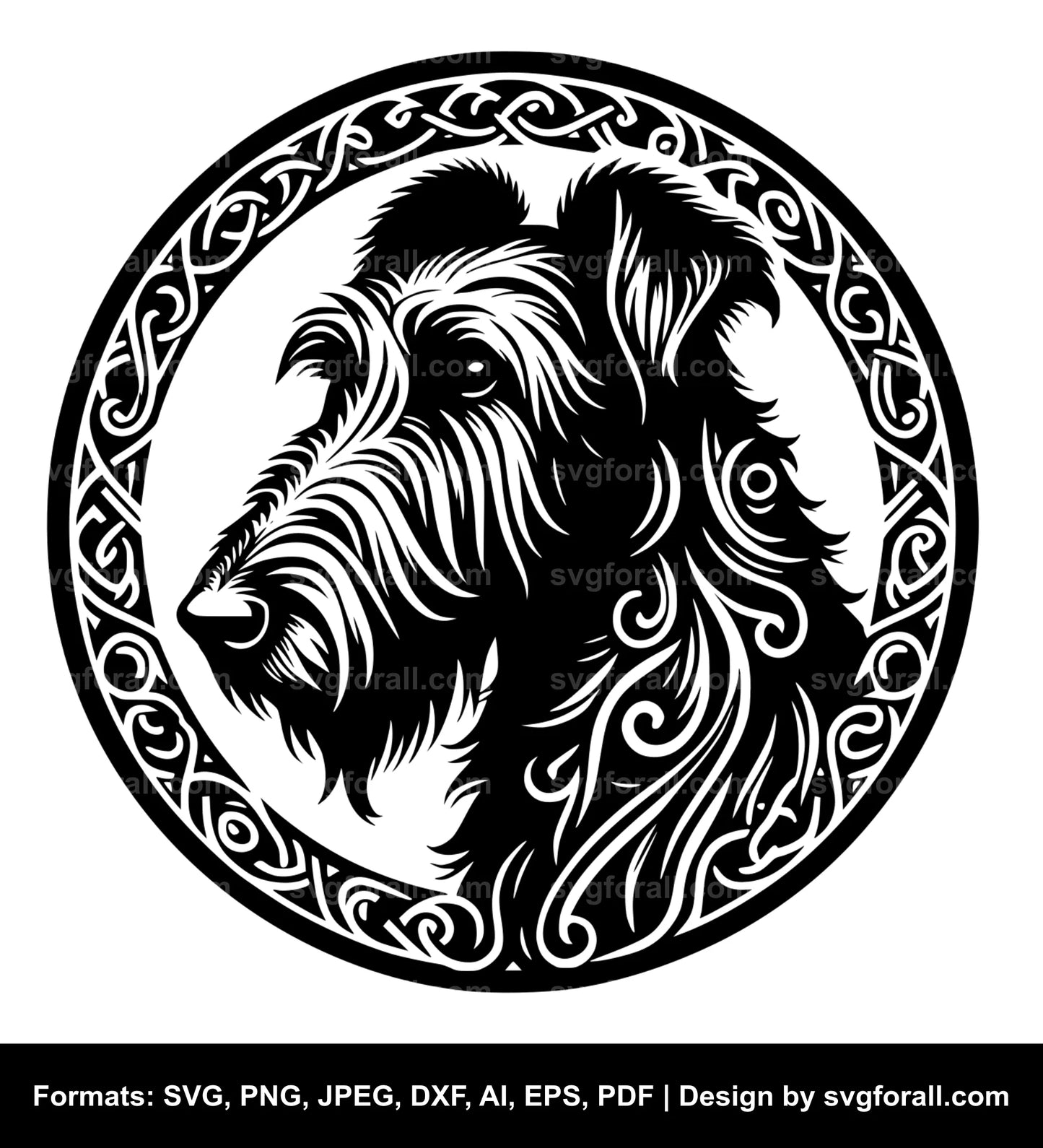 Irish Wolfhound Dog Clipart SVG