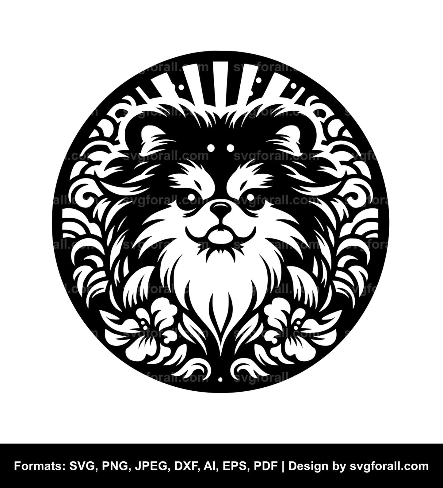 Japanese Chin Dog SVG Design
