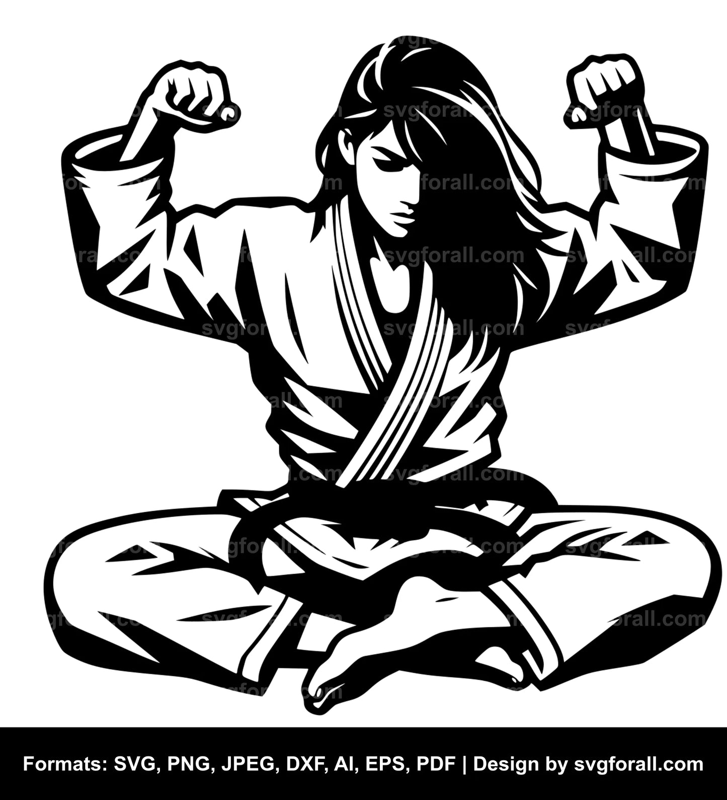 Jiu Jitsu Girl SVG
