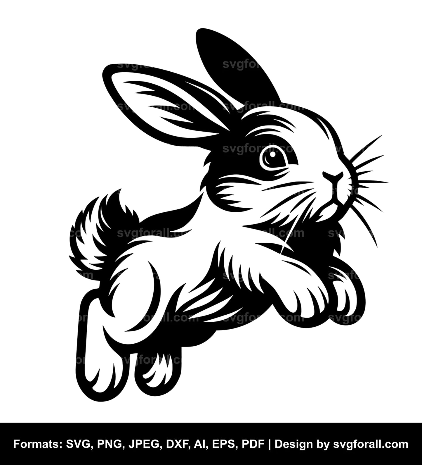 Jumping Bunny SVG File
