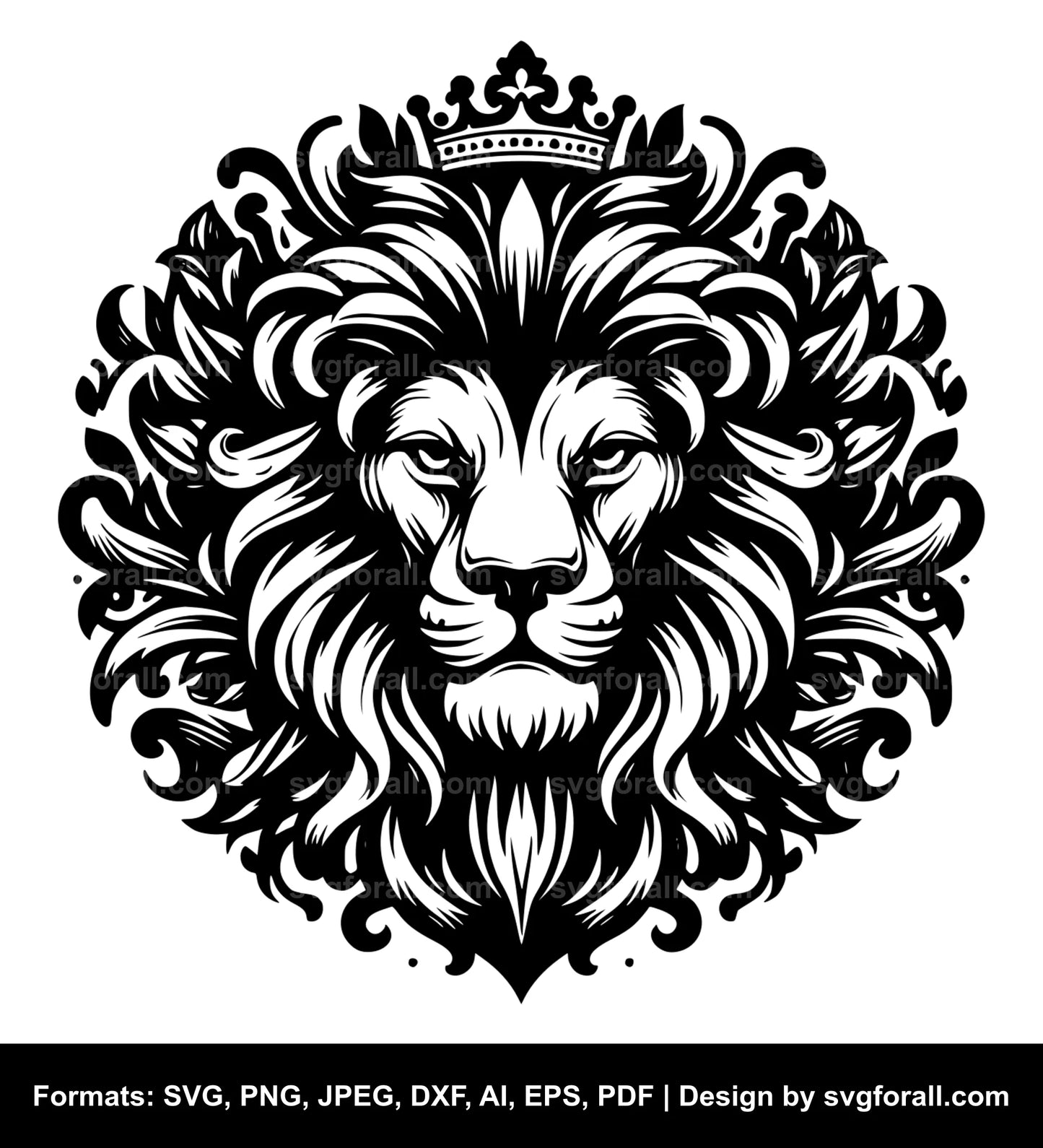 Lion Black SVG