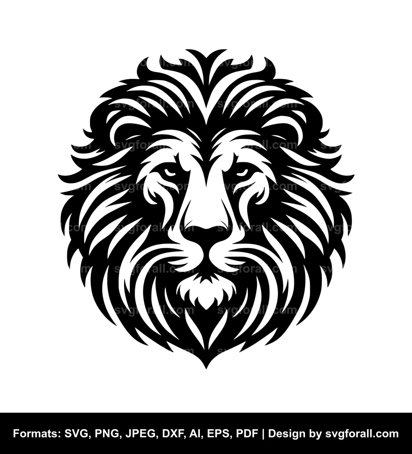 Lion Face SVG File