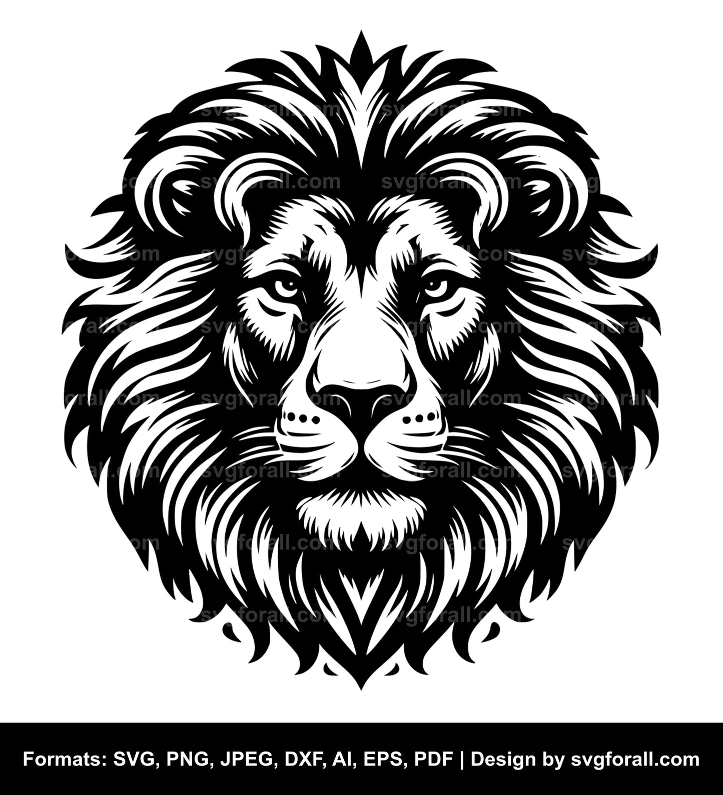 Lion Face SVG PNG