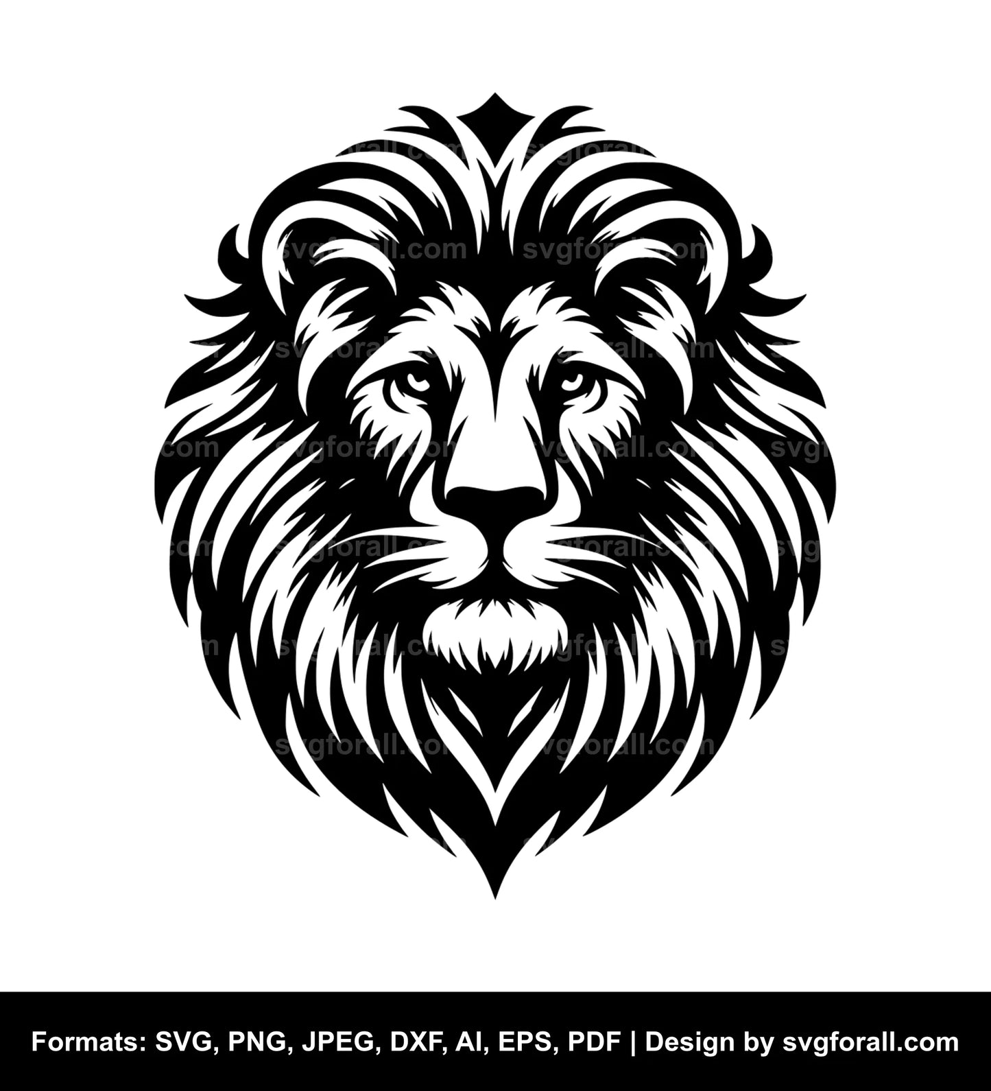Lion Head SVG Vector