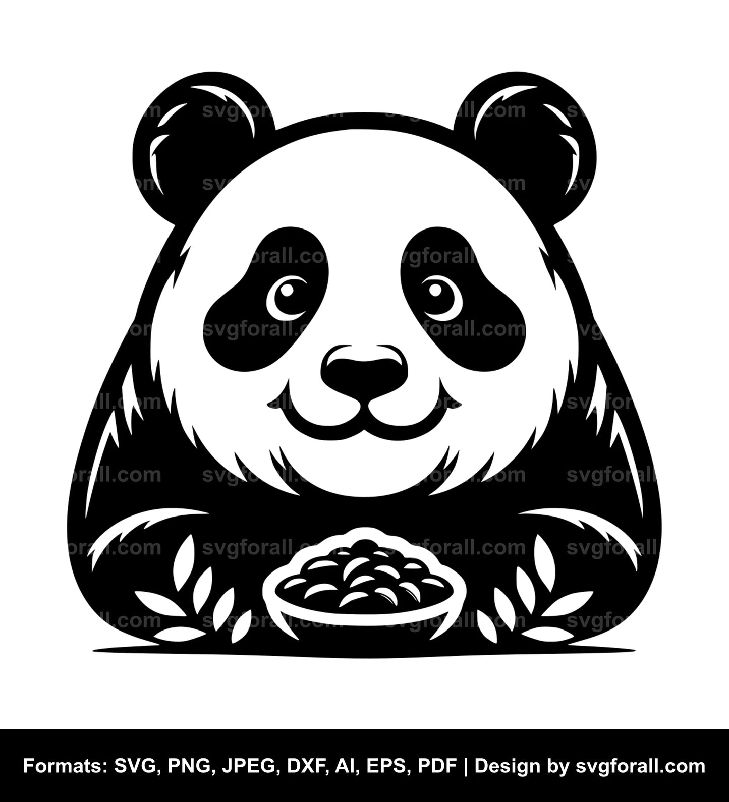 Panda Black SVG