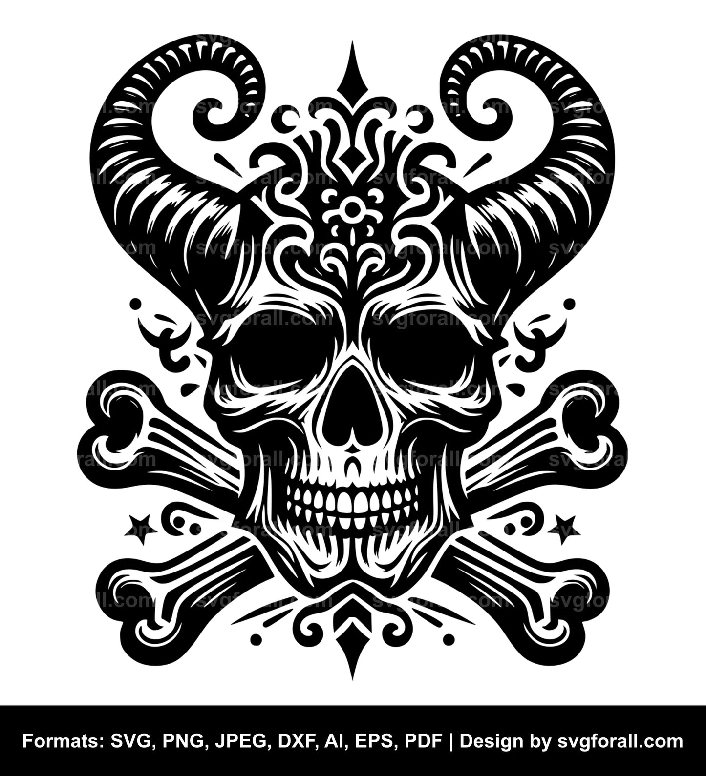 Skull Face Cricut SVG