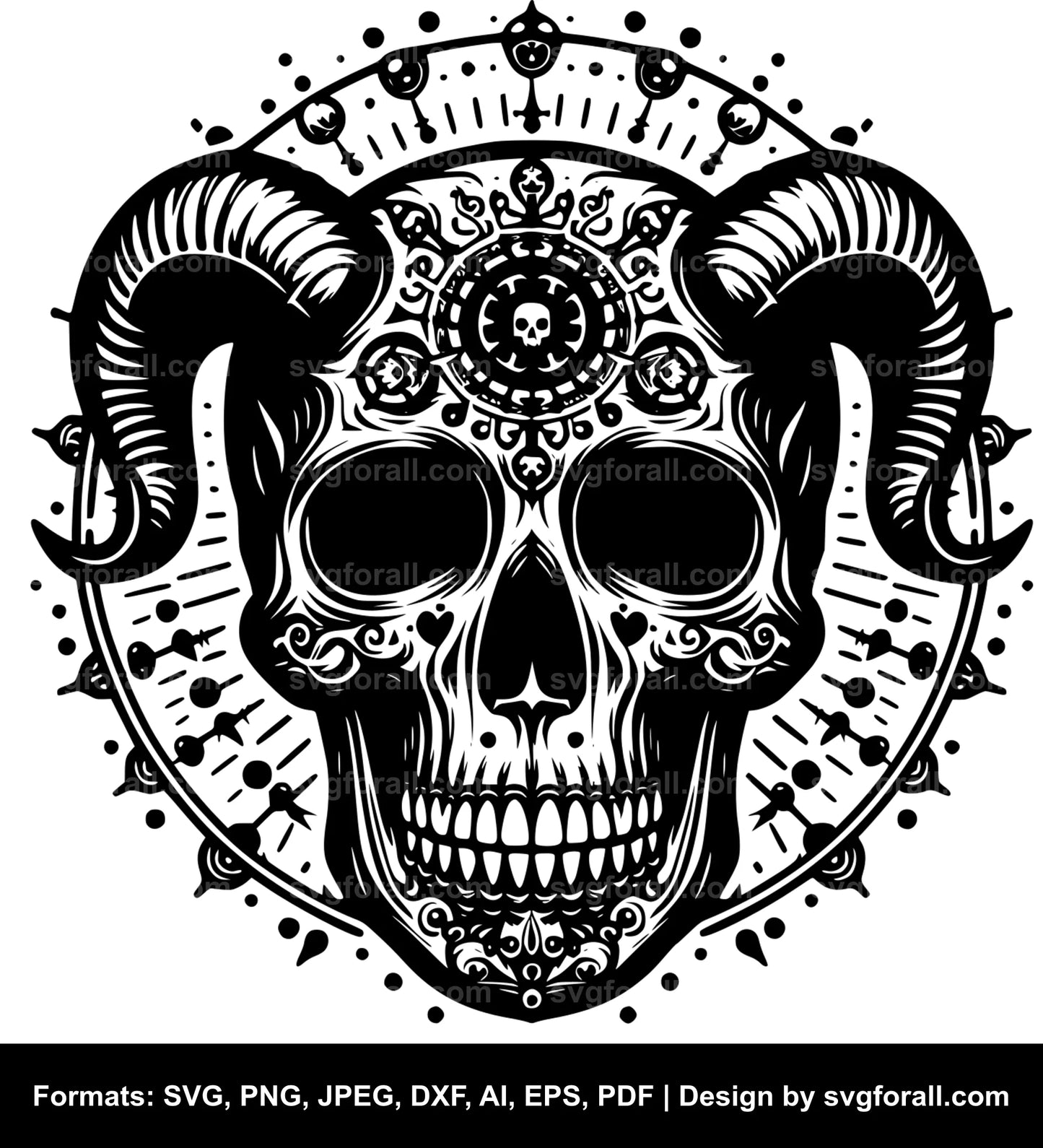 Skull Face SVG File