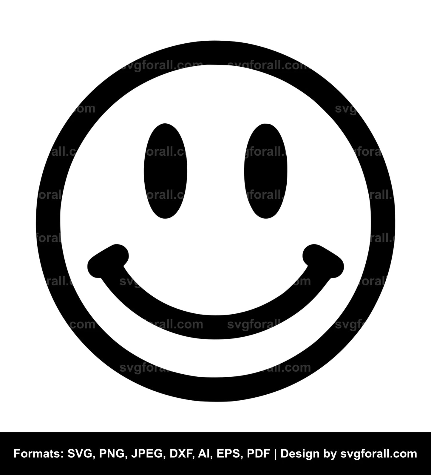 Smiling Face SVG Vector