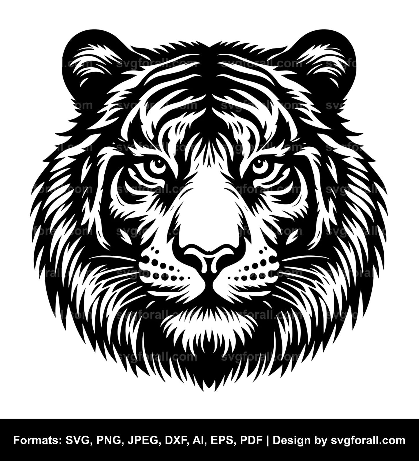 Tiger Face SVG PNG