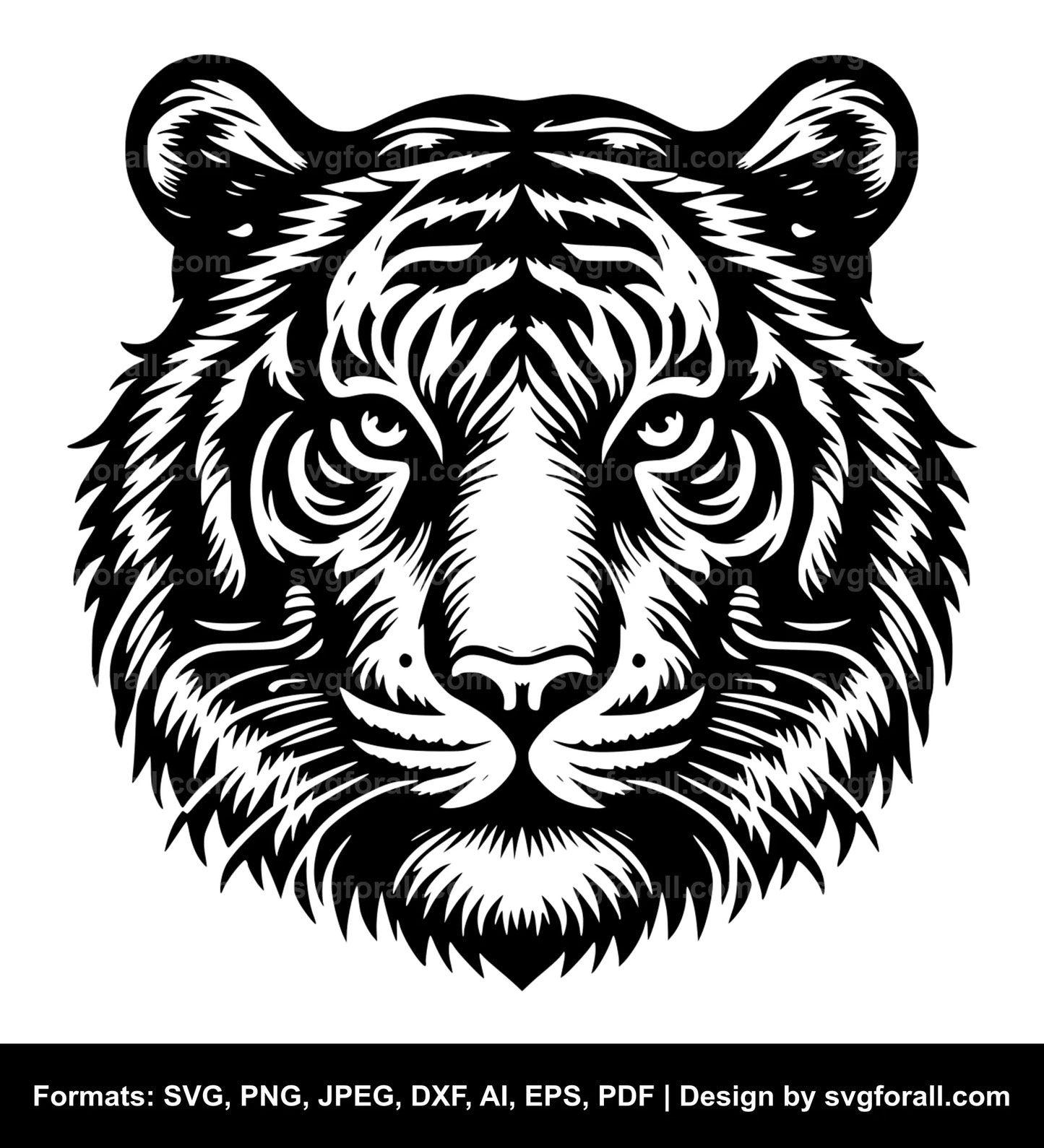 Tiger Face Vector SVG