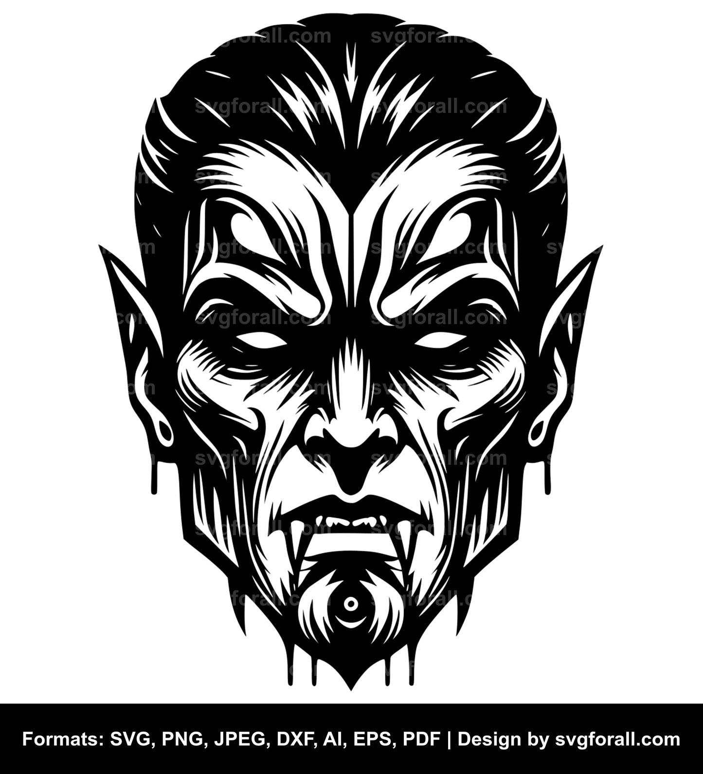 Vampire Face SVG PNG