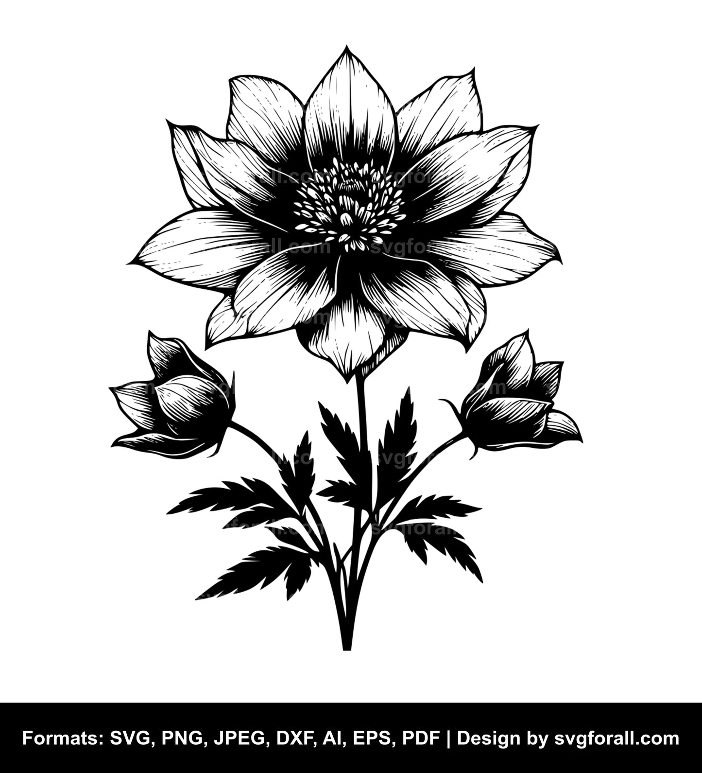 Violet Flower SVG File