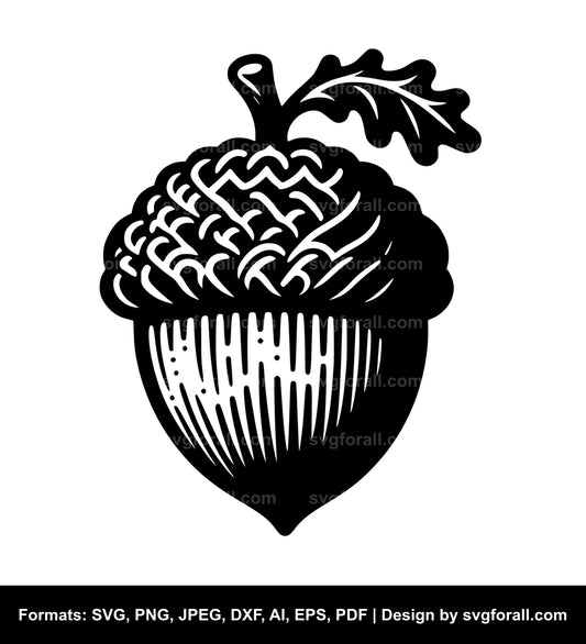 Acorn Black SVG