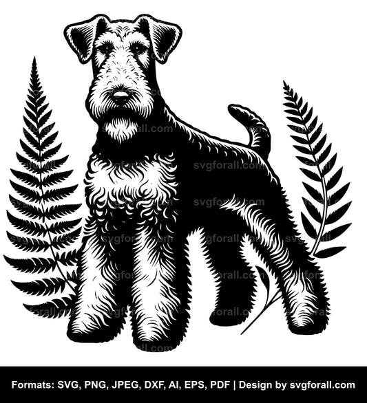 Airedale Terrier Dog Cricut SVG