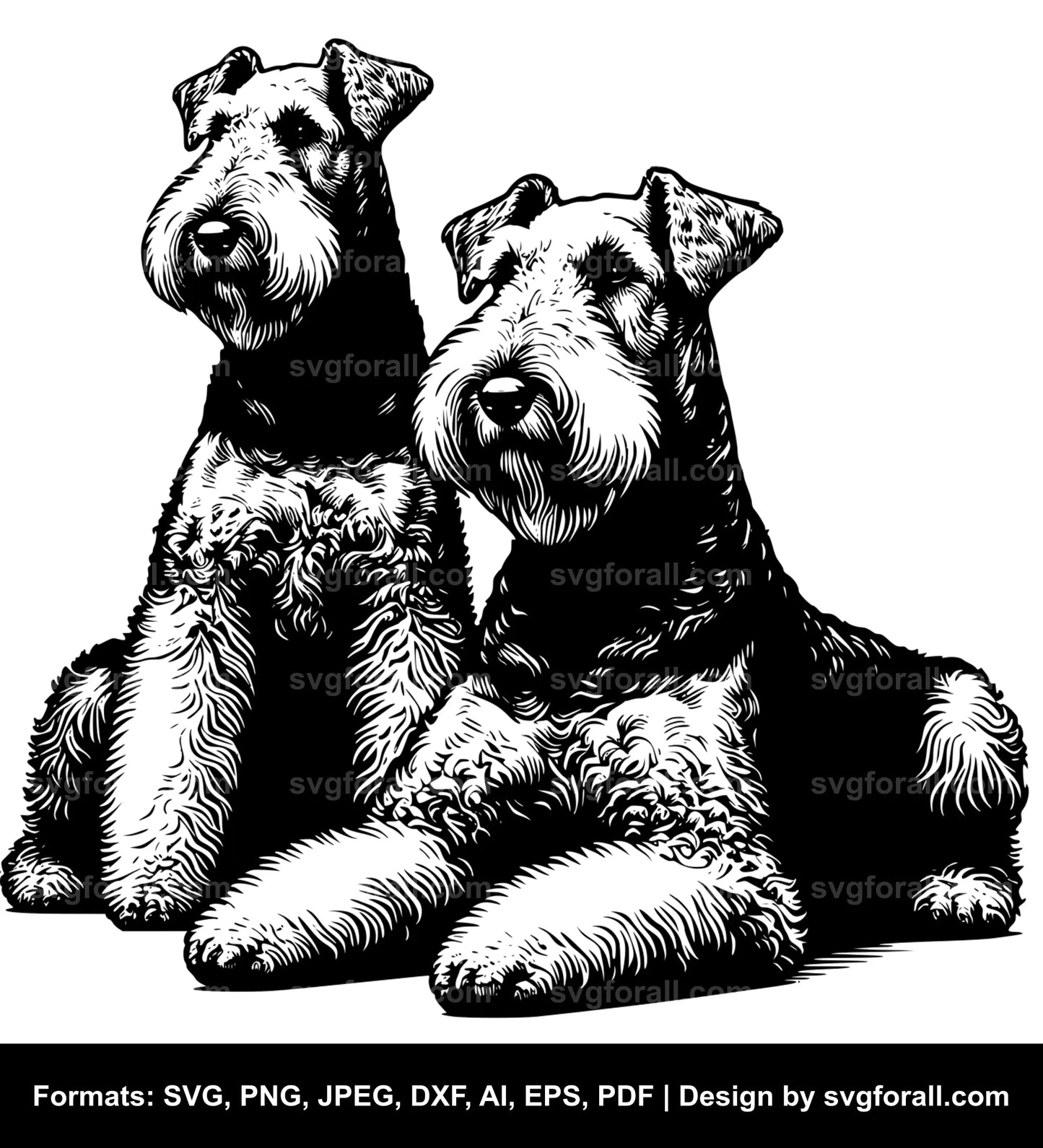 Airedale Terrier Dog SVG