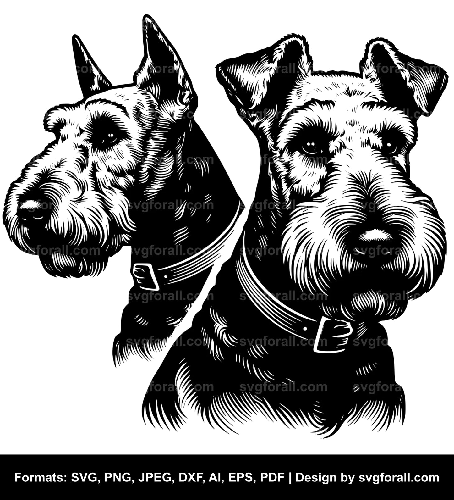 Airedale Terrier Dog SVG Design