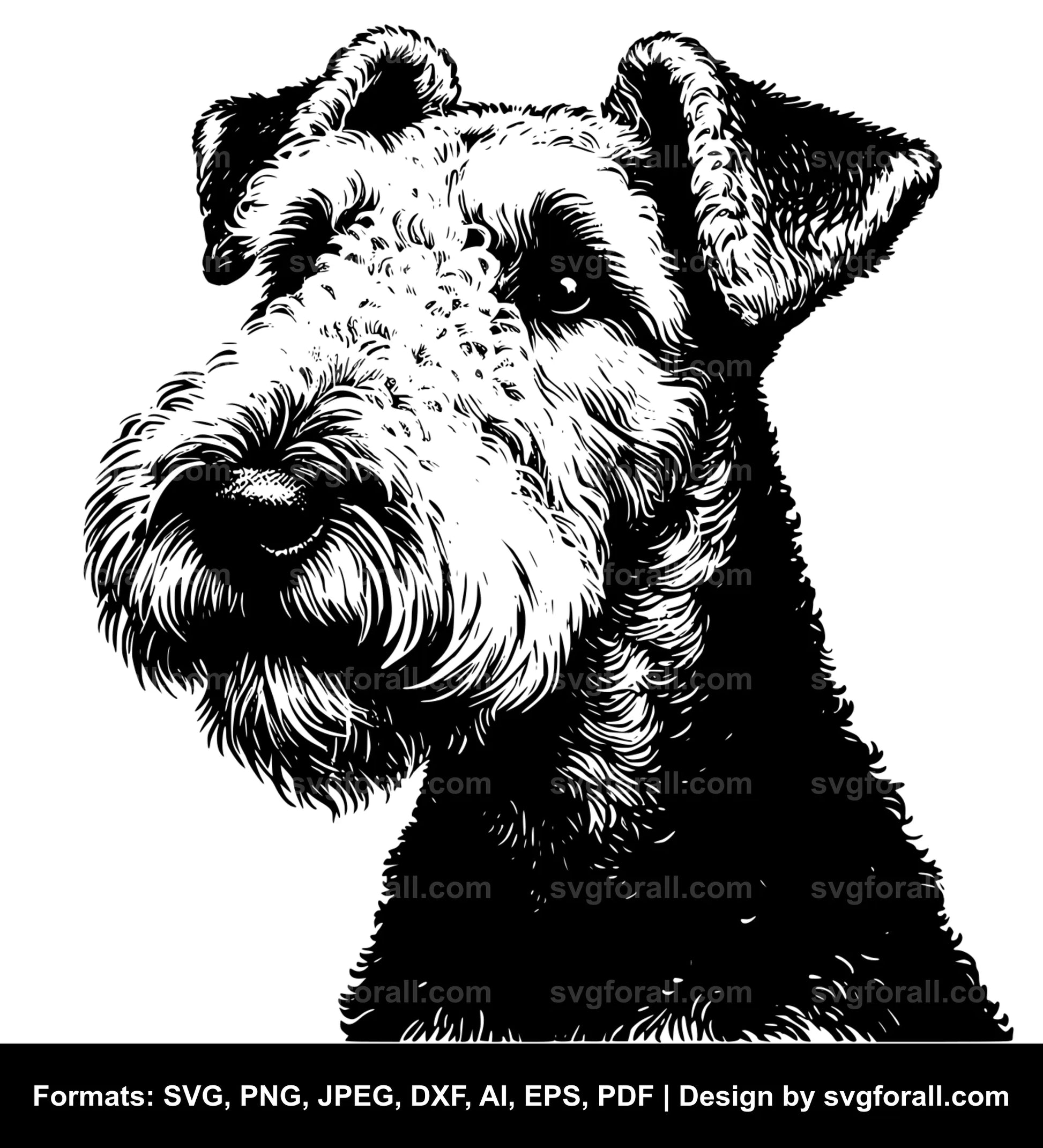 Airedale Terrier Dog SVG File