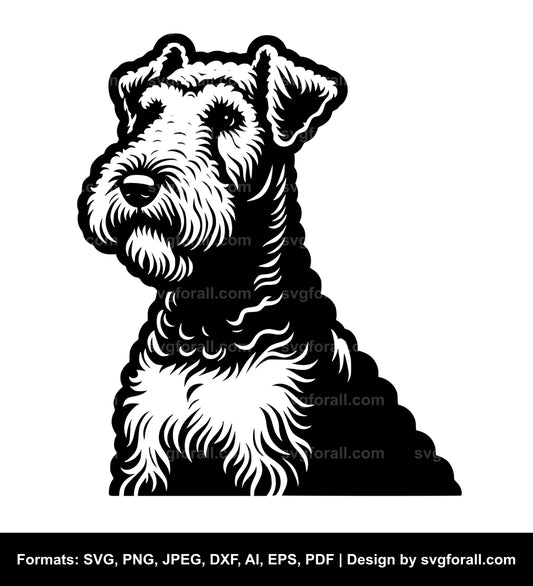 Airedale Terrier Dog SVG PNG