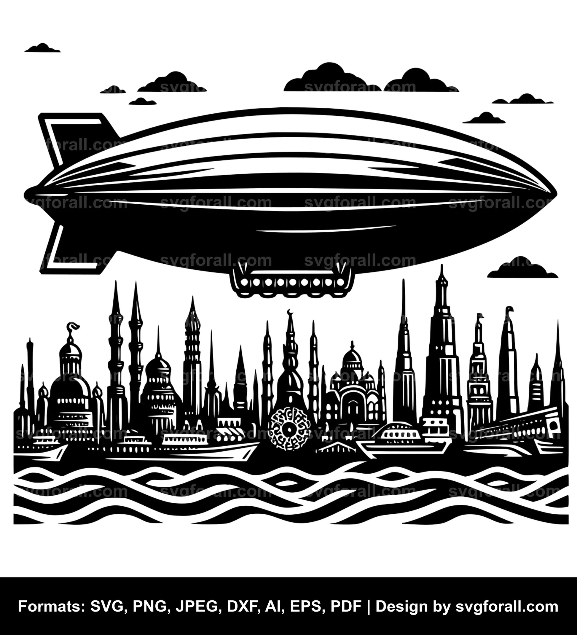 Airship Black SVG