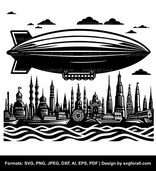 Airship Black SVG