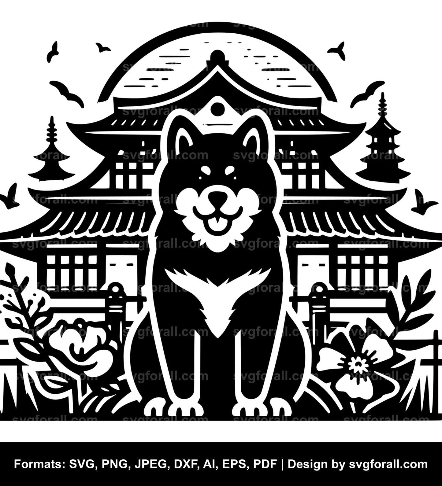 Akita Dog SVG Vector