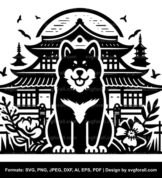 Akita Dog SVG Vector