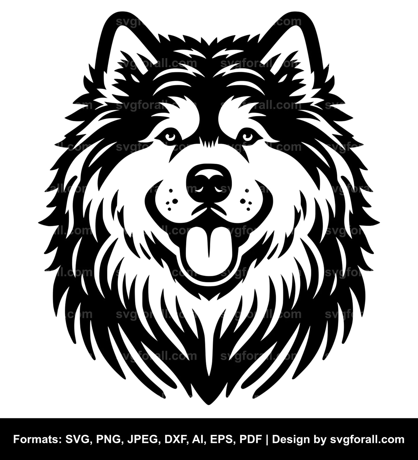 Alaskan Malamute Dog Black SVG