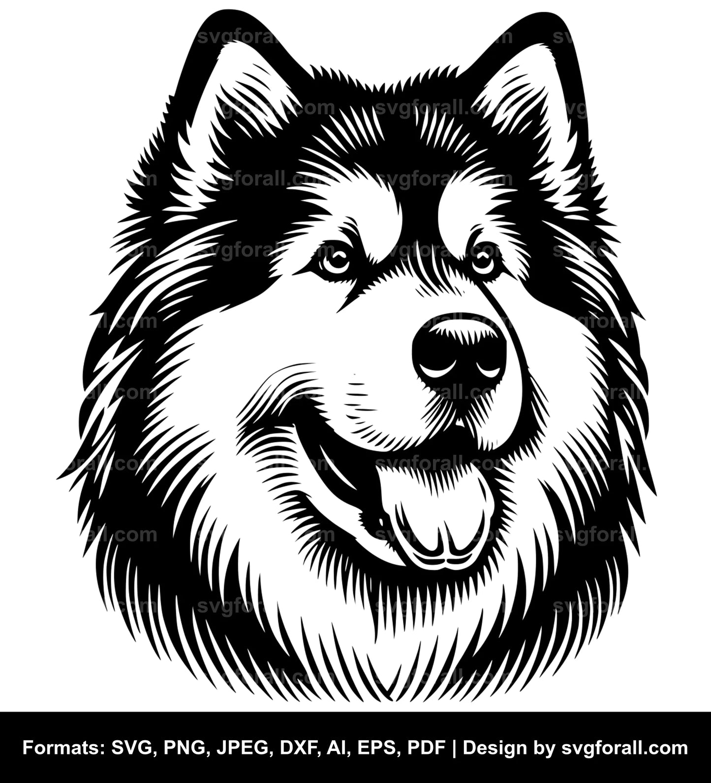 Alaskan Malamute Dog Vector SVG