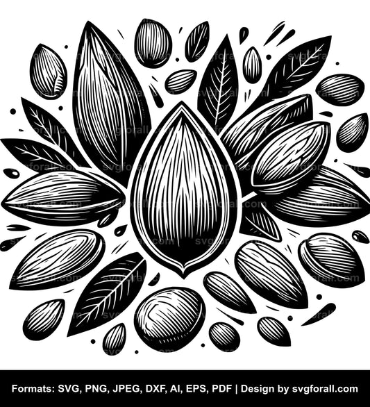 Almond Black SVG