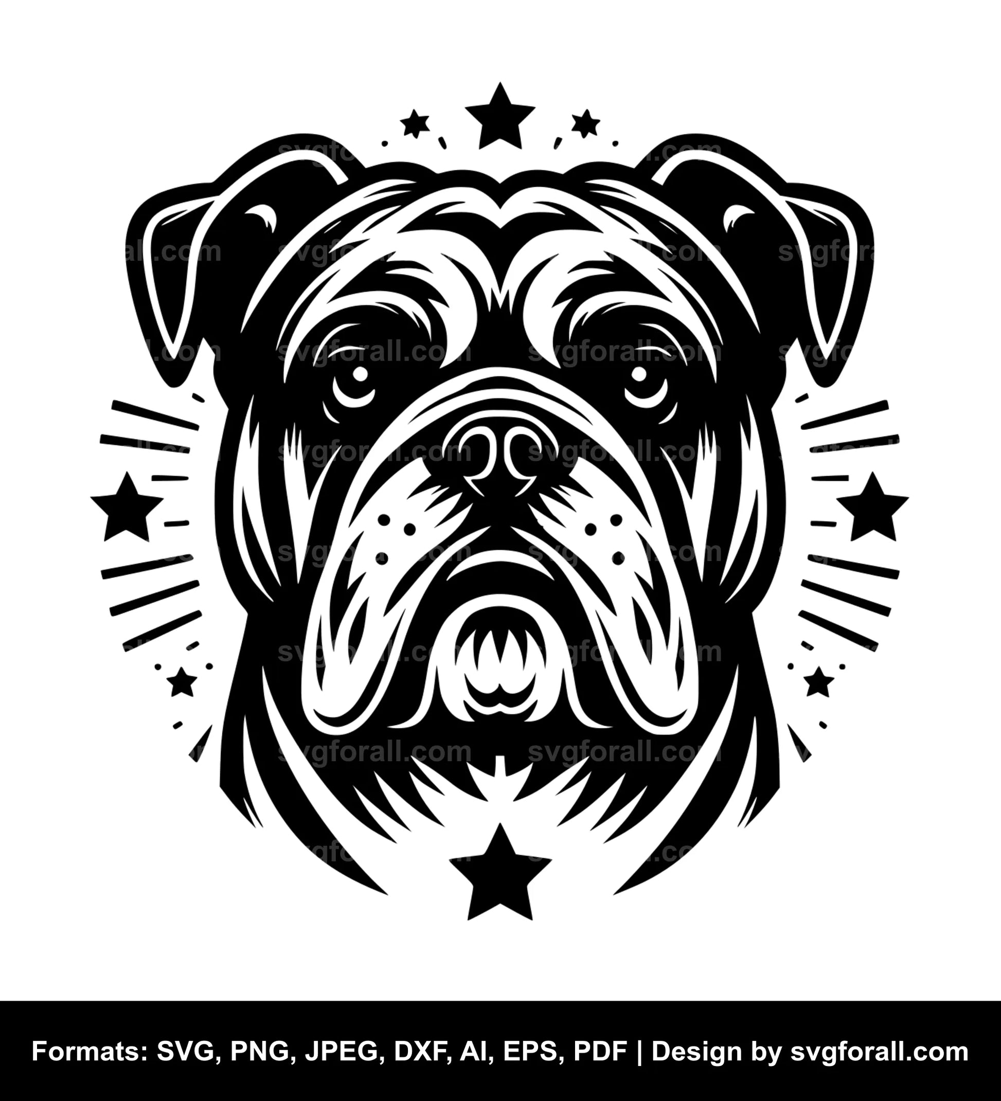 American Bulldog Dog SVG File