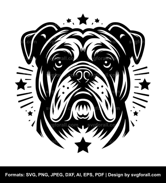 American Bulldog Dog SVG File