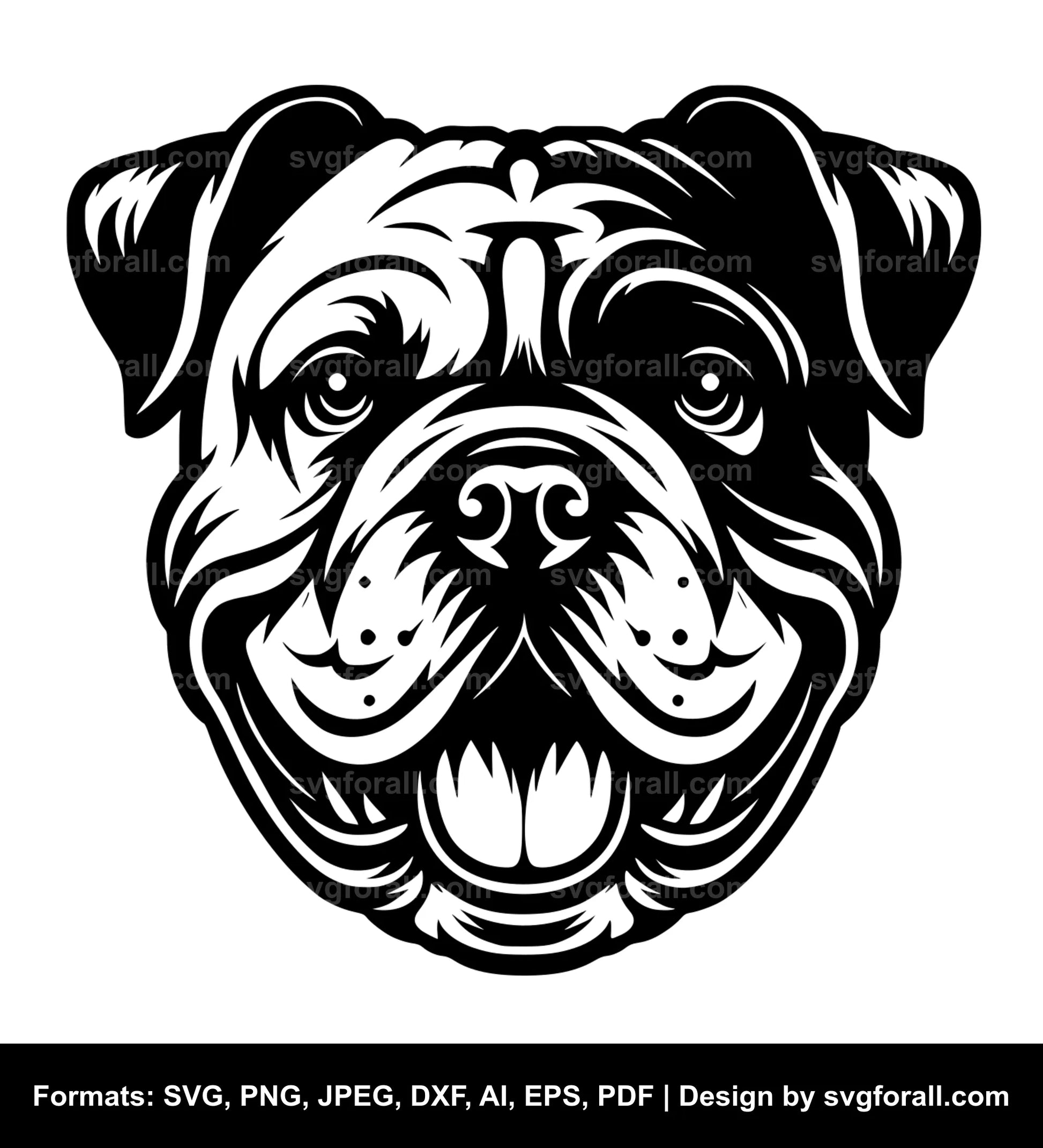 American Bulldog Dog Vector SVG