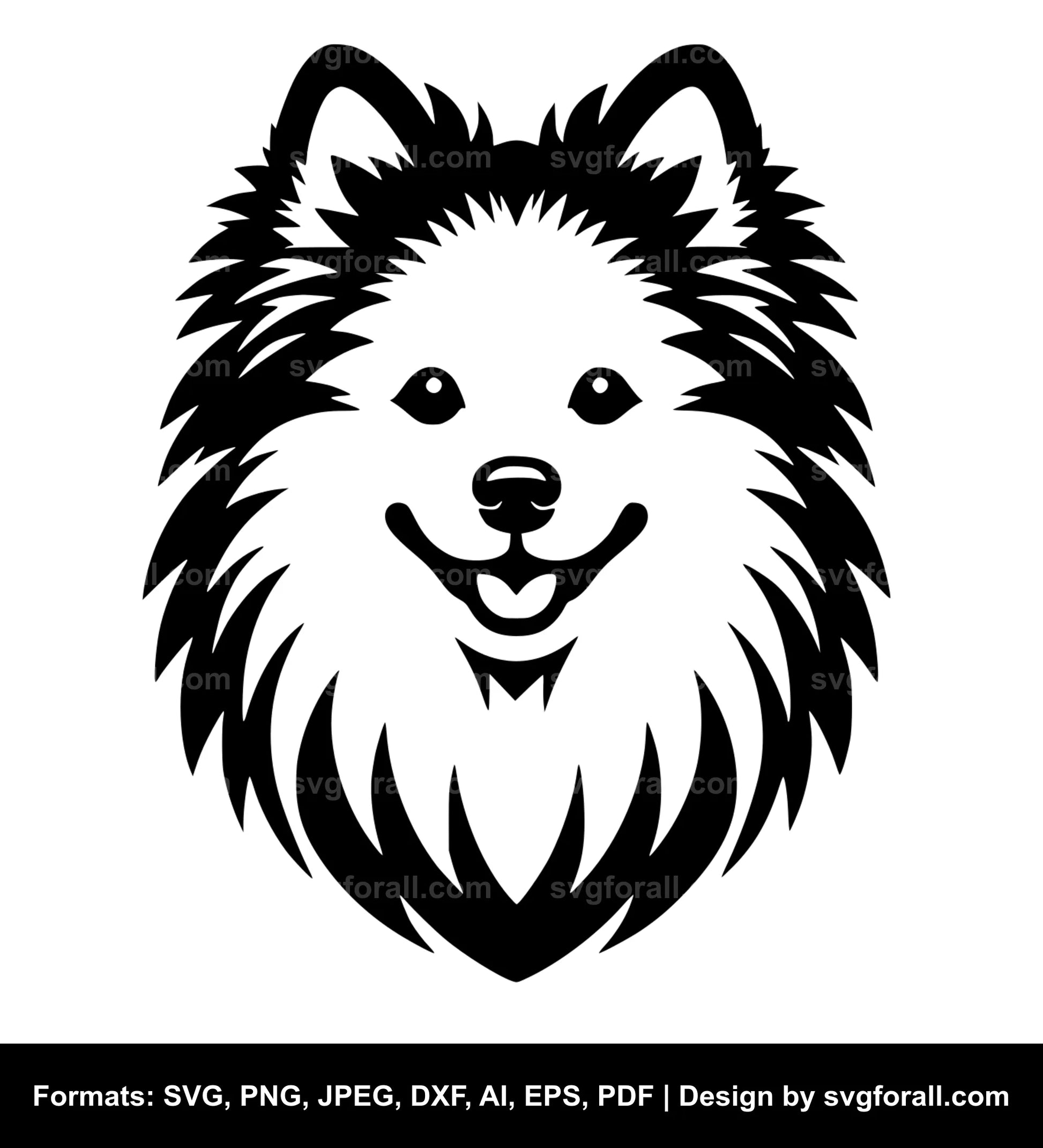 American Eskimo Dog SVG File