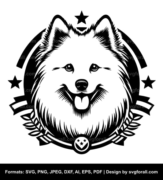 American Eskimo Dog SVG Vector