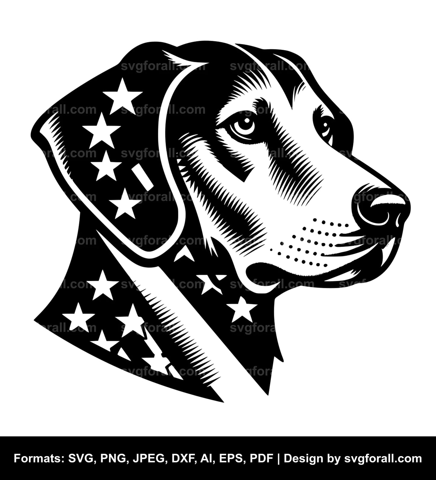 American Foxhound Dog SVG