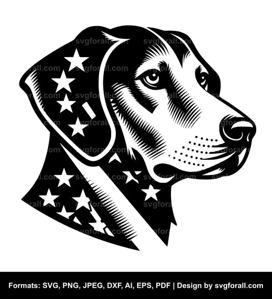 American Foxhound Dog SVG