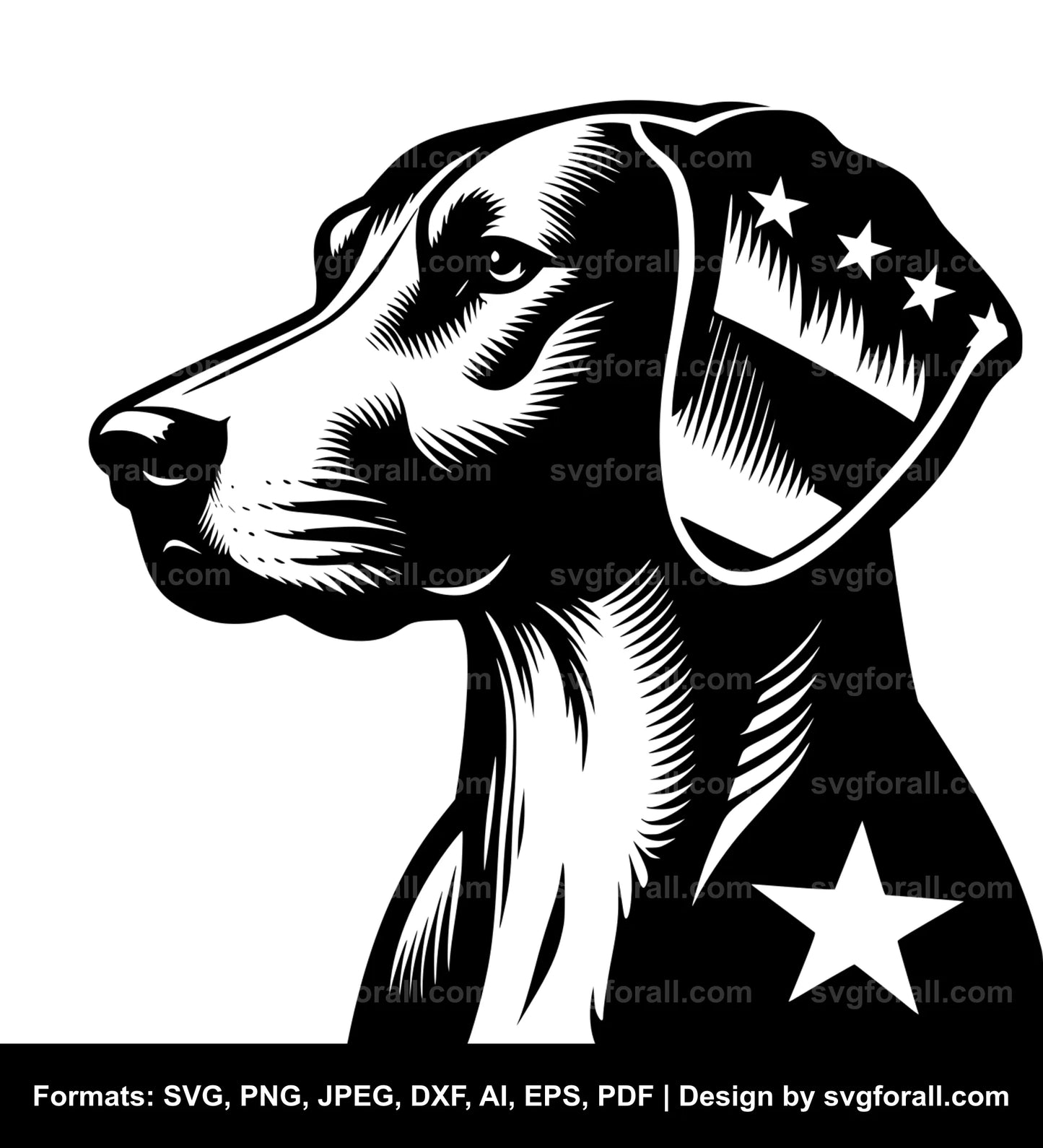 American Foxhound Dog SVG PNG