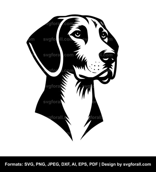 American Foxhound Dog SVG Vector