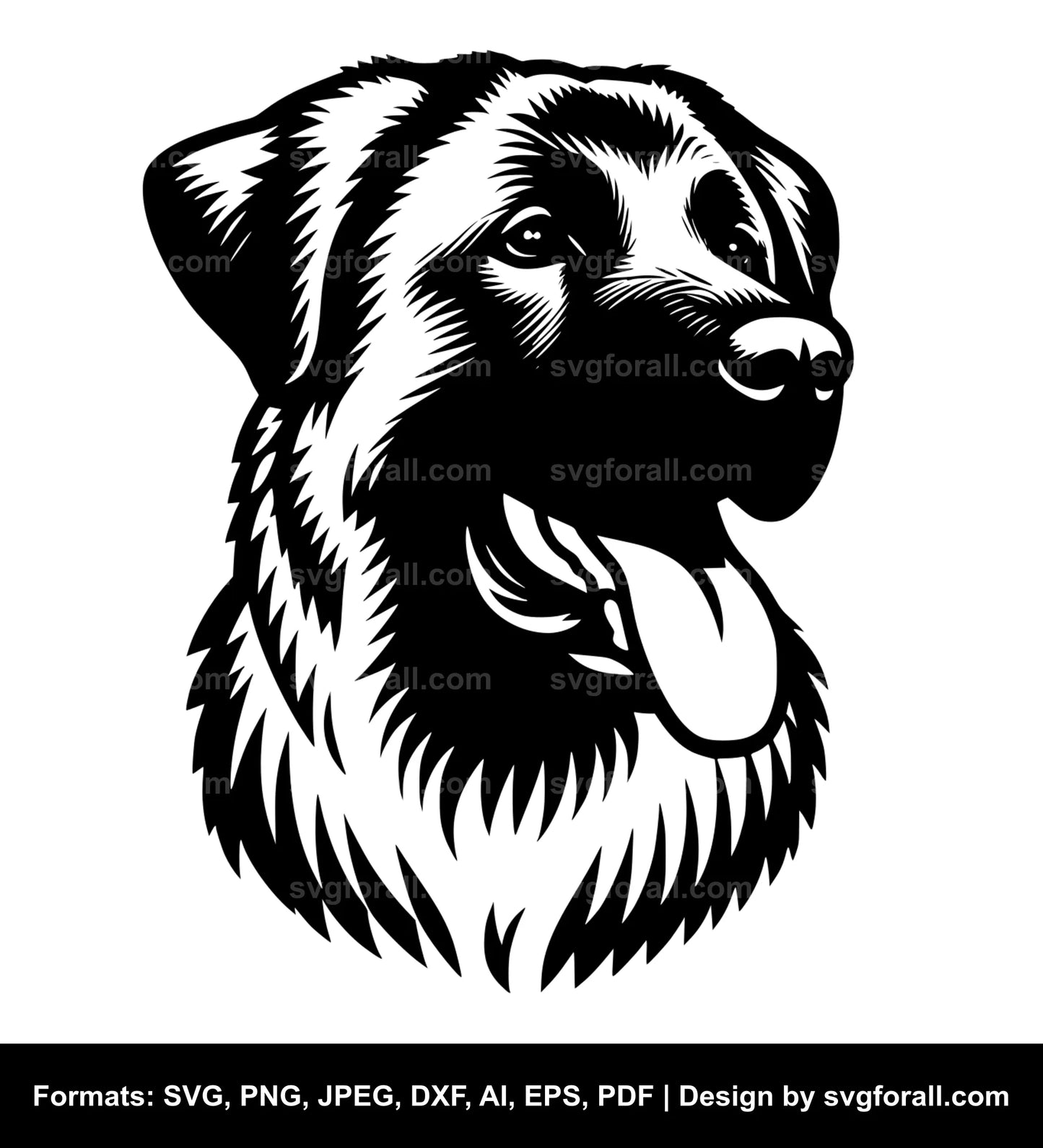 Anatolian Shepherd Dog Black SVG