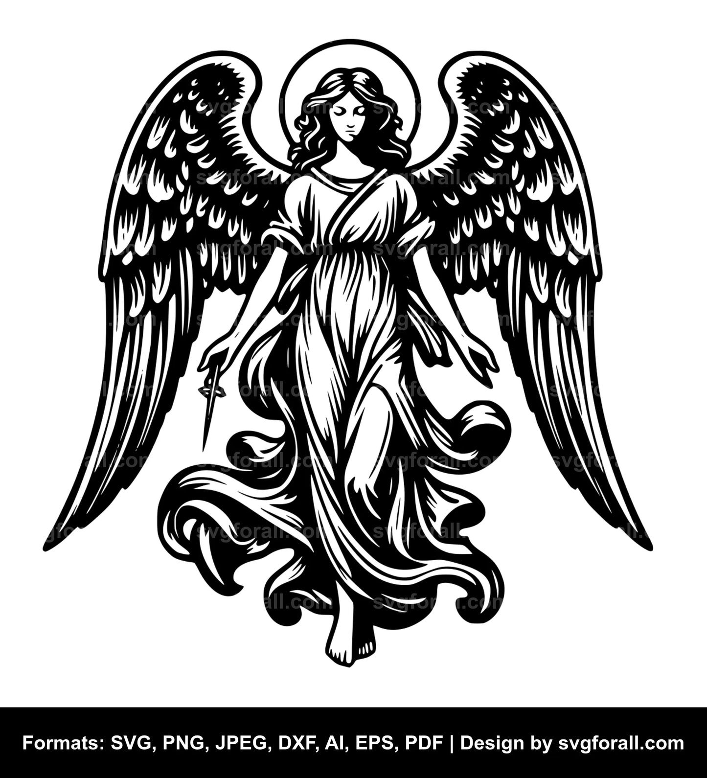 Angel Black SVG