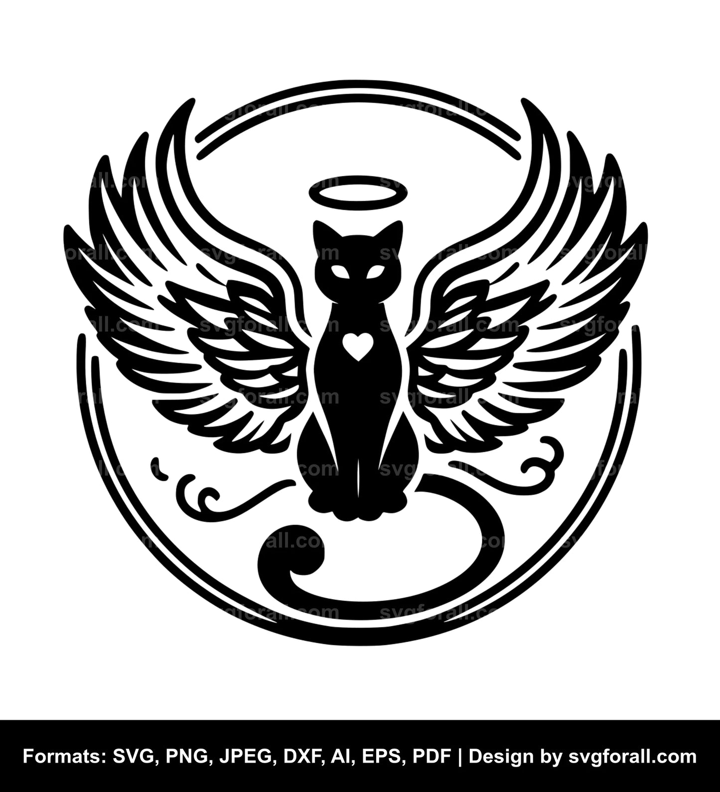 Angel Cat SVG PNG